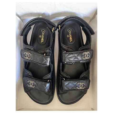 black chanel dad sandals|chanel dad sandals 2020 price.